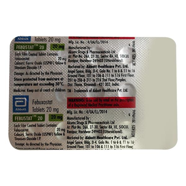 Netmeds | FEBUSTAT 20 Tablet 15's