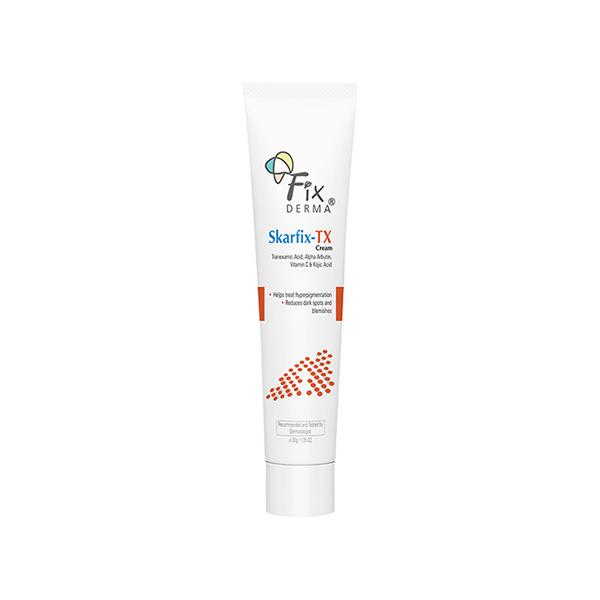 Netmeds | Fixderma Tranexamic Acid + 2% Kojic Acid + 1% Arbutin SKARFIX -TX Face Cream for Pigmentation 30 gm