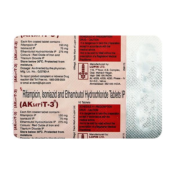 Netmeds | AKURIT 3 TABLET 10'S