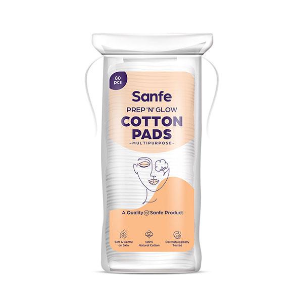Netmeds | Sanfe Prep 'N' Glow Multipurpose Cotton Pads 80's