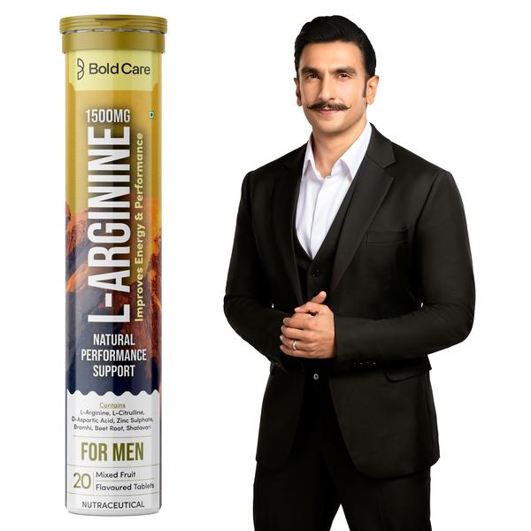 Netmeds | Bold Care L-Arginine Effervescent Tablets - Mixed Fruit Flavour 20's