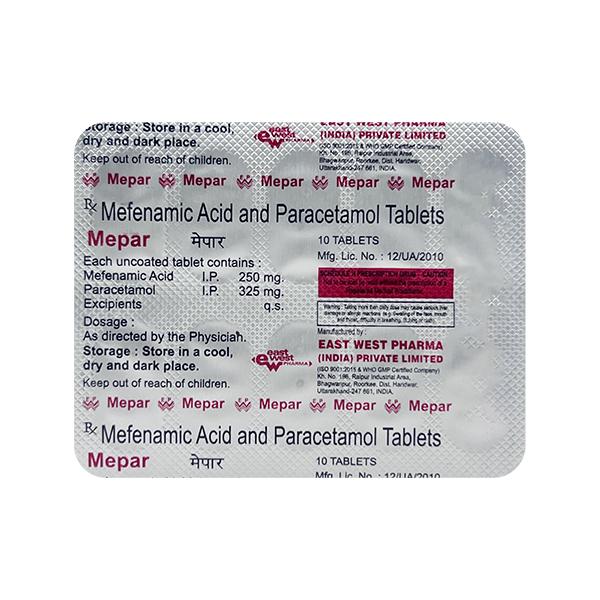 Netmeds | Mepar Tablet 10'S