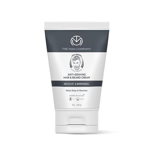 Netmeds | The Man Company Anti-Graying Hair & Beard Cream Arcolys & Bhringraj 75gm