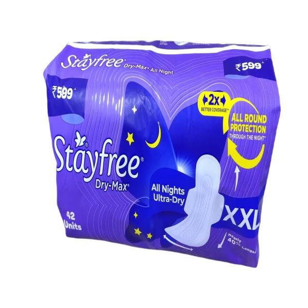 Netmeds | Stayfree Dry Max All Night Ultra-Dry Wings (XXL) 42's