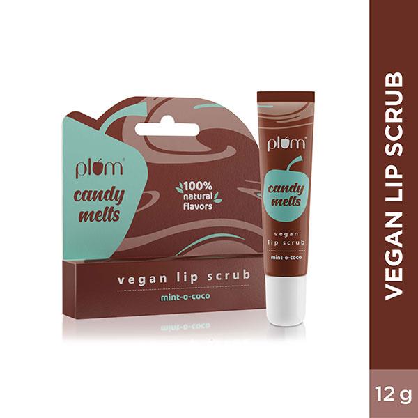 Netmeds | Plum Candy Melts Vegan Lip Scrub Mint-o-Coco With Plant-based Oils 12 gm