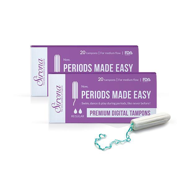 Netmeds | Sirona FDA Approved Premium Digital Tampon - Medium Flow (Pack of 2 x 20's)