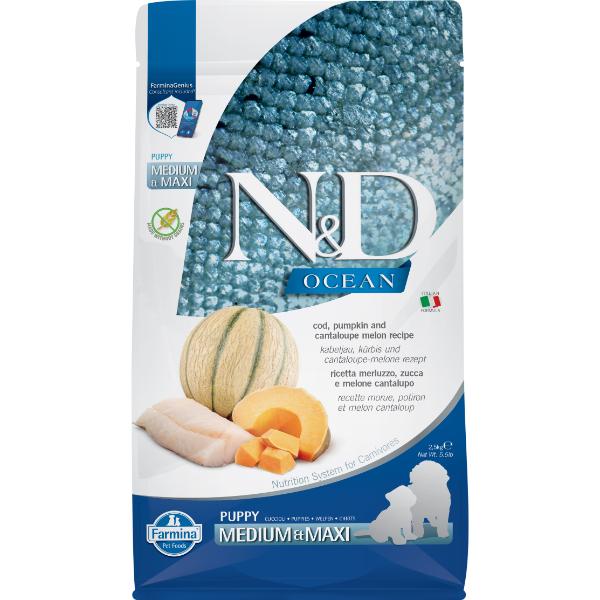 Netmeds | Farmina N&D Ocean Dog Food - Cod, Pumpkin & Orange (Puppy Medium & Maxi) 2.5 kg