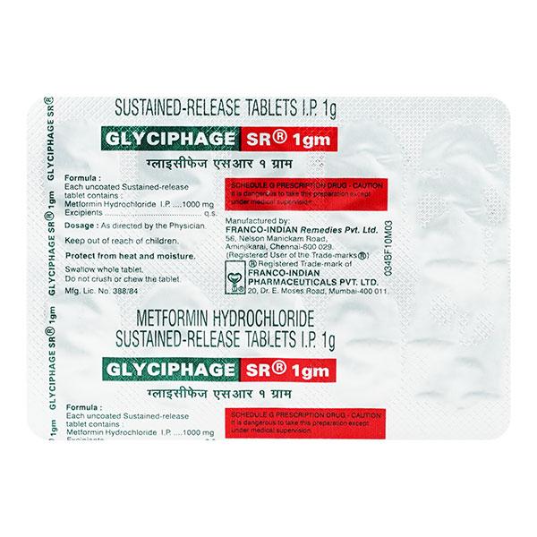 Netmeds | Glyciphage SR 1gm Tablet 10'S