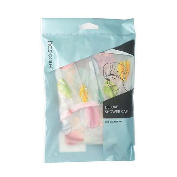 Netmeds | Basicare Eva Shower Cap-Macarons Design Big Size 1's