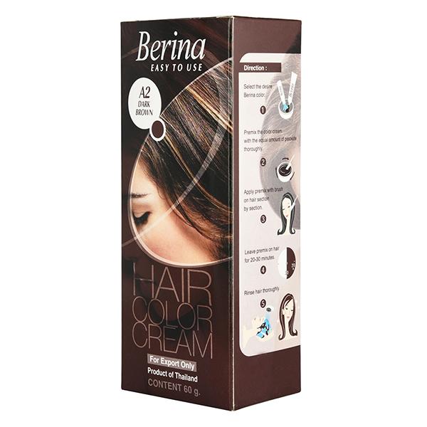 Netmeds | Berina A2 Dark Brown Hair Color Cream 60 gm