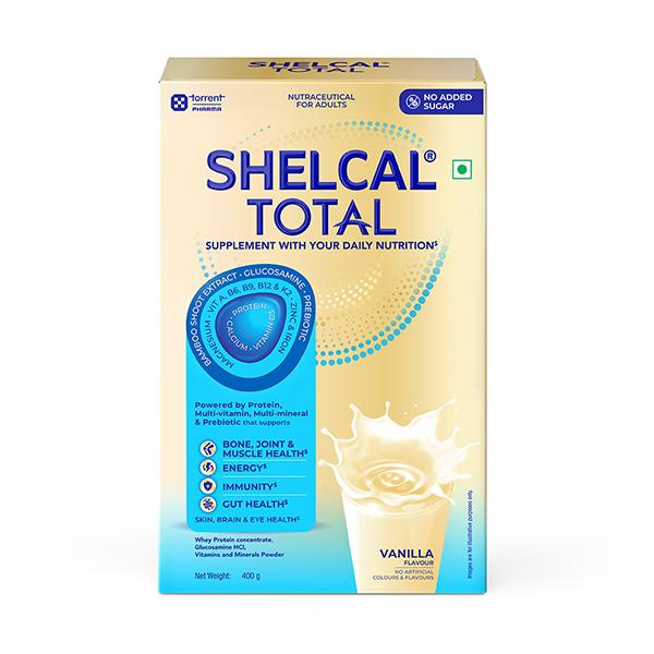Netmeds | SHELCAL TOTAL NO ADDED SUGAR VANILLA FLAVOUR Powder 400g