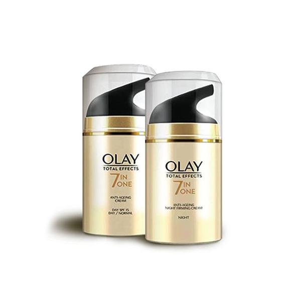 Netmeds | Olay Total Effects Day Cream 50gm + Olay Total Effects Night Cream 50gm - Slay All Day Pack 1's
