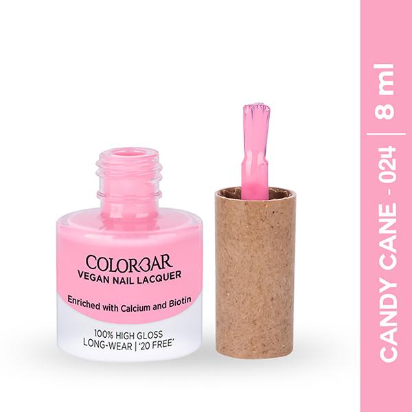 Netmeds | Colorbar Vegan Nail Lacquer - Candy Cane 8 ml