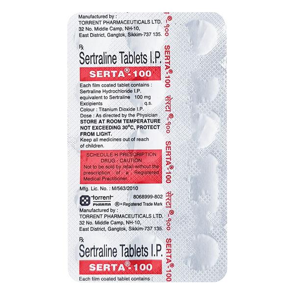 Netmeds | Serta 100mg Tablet 15'S