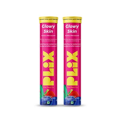 Plix The Plant Fix Glutathione Skin Glow Effervescent Tablet 500Mg 2's - Hair & Skin