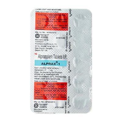 Alprax 1mg Tablet 15'S - Anxiety-Anx