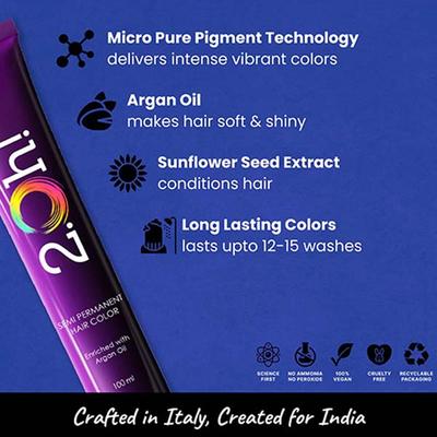 2.Oh! Semi Permanent Hair Color 100 ml each - Blue 2's - Crème