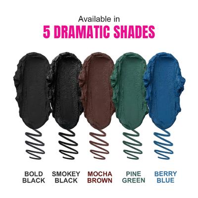 Elle18 Eye Drama Smokey Black 0.35 gm - Kajal & Kohls