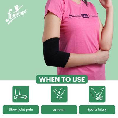 Flamingo Elbow Support (OC - 2021) (L) - Black - Abdomen/Neck/Arm/Elbow Supports