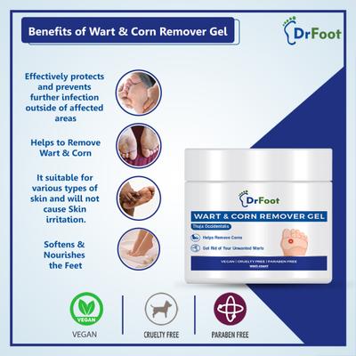 Dr Foot Wart & Corn Remover Gel 50 gm - Foot Creams & Lotions