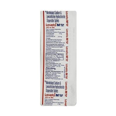 Laveta M Kid Tablet 10'S - Allergies-Ant