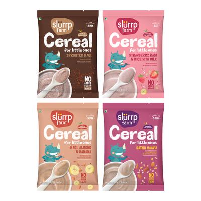 Slurrp Farm Ragi Trial Pack Combo (Pack of 4 x 50g) 200 g - Baby And Infant Supplements