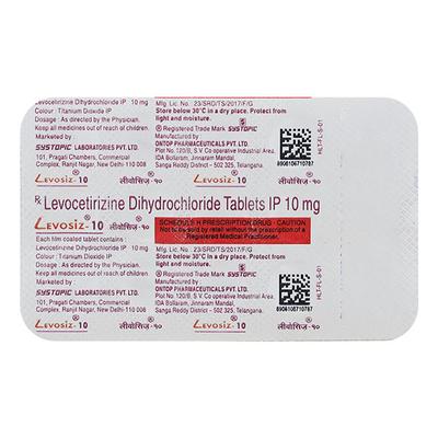 Levosiz 10mg Tablet 15'S - Allergies-Ant
