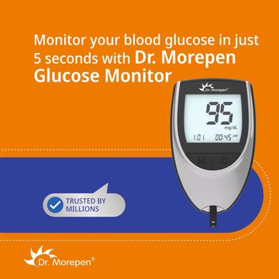 Dr. Morepen GlucoOne Blood Glucose Monitor (BG 03) + Blood Glucose Test Strips 25's - Blood Glucose Monitors/Test Strips
