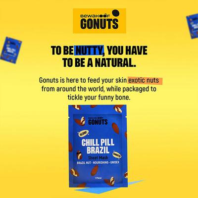 GONUTS By Bewakoof Chill Pill Brazil Face Sheet 20 gm - Sheet Masks