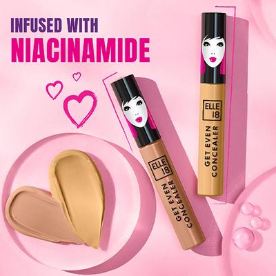 Elle 18 Get Even Concealer, Pearl, Buildable Coverage, For Dark Spots & Fine Lines 5.4 ml - Concealer