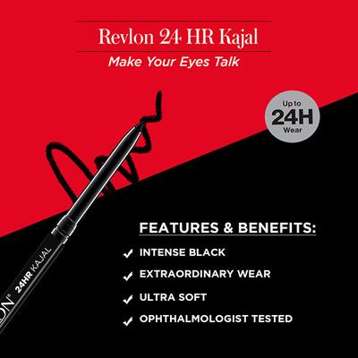 Revlon 24Hr Kajal - Intense Black 0.35 Gm - Kajal & Kohls