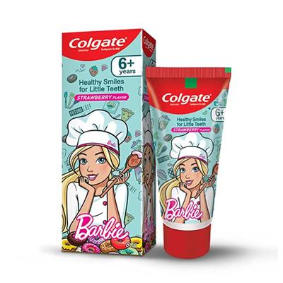 Colgate-Palmolive,Colgate Kids Toothpaste, Gentle Protection for 6+ Years, Barbie, Strawberry Flavour 80 gm - Toothpaste