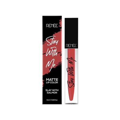 RENEE Stay With Me Matte Lip Color - Slay With Salmon 5 ml - Liquid Lipsticks