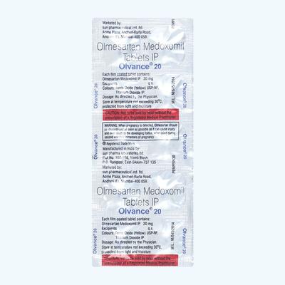 Olvance 20mg Tablet 10'S - Hypertension-Ang