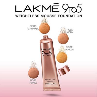 Lakme 9to5 Powerplay Mousse Foundation Mini, Beige Vanila, 9 gm - Foundation
