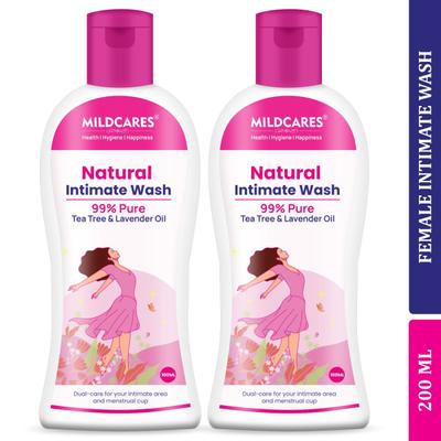 MildCares Natural Intimate Wash For Women (PacK of 2 x 100 ml) - Intimate Hygiene