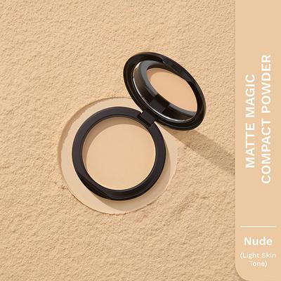 Pilgrim Nude-10 Matte Finish Compact Powder SPF 25 Absorbs Oil, Conceals & Gives Radiant Skin 7 gm - Compact Powder