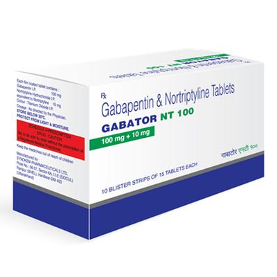 GABATOR NT 100 Tablet 15's - Neuropathic Pain-Dru