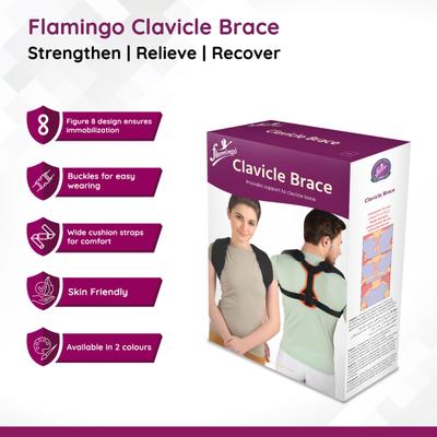 Flamingo Clavicle Brace (OC - 2018) (S) - Beige - Abdomen/Neck/Arm/Elbow Supports