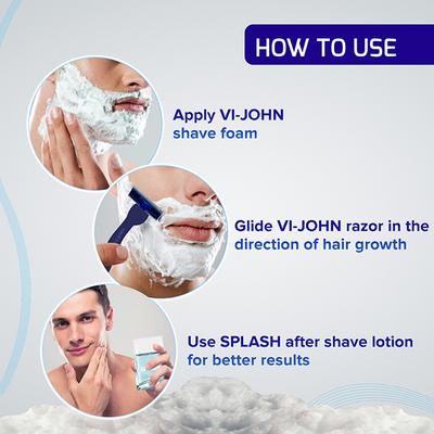 Vi-John Shaving Foam - Fruit Fusion Mix Fruit - Pack of 2 x 400 gm - Shaving Foams