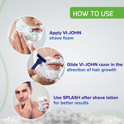 Vi-John Sensitive Skin Shaving Foam - Pack of 2 x 250 gm - Shaving Foams
