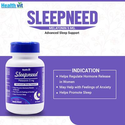 Healthvit Sleepneed Melatonin 5mg -Tablets 60's - Mental Health