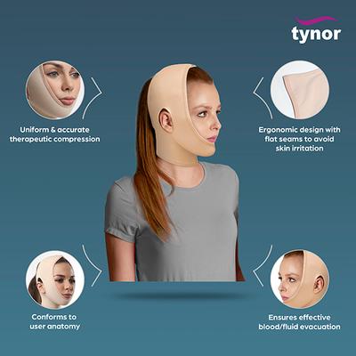 Tynor Compression Garment Face Open Hood (SPL) (I 85) - Abdomen/Neck/Arm/Elbow Supports