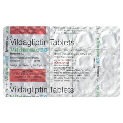 VILDAMAC 50mg Tablet 15's - Diabetes-Ant