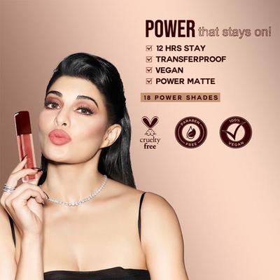 Colorbar PowerKiss Vegan Matte Lipcolor Transferproof Long-Lasting Hydrating- Lover Boy -014 5ml - Liquid Lipsticks