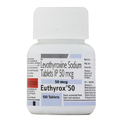 Euthyrox 50mcg Tablet 100'S - Hypothyroidism