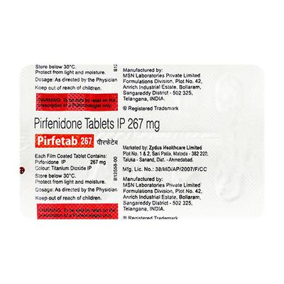 PIRFETAB 267mg Tablet 10's - Idiopathic Pulmonary Fibrosis