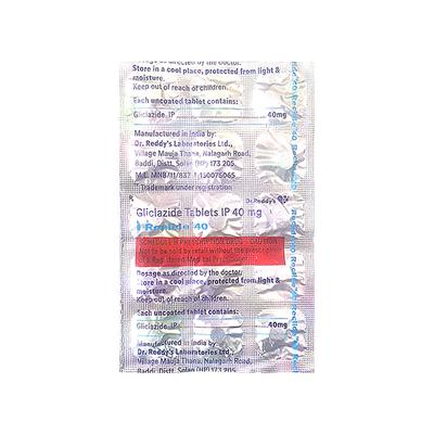 Reclide 40mg Tablet 15'S - Diabetes-Ant