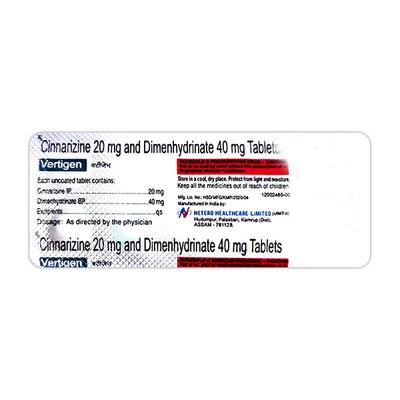 VERTIGEN Tablet 10's - Vertigo-Ant