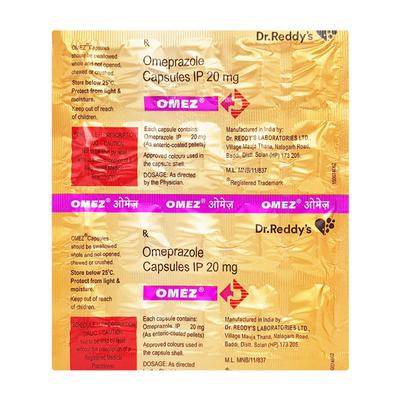 Omez 20mg Capsule 20'S - Ulcer/Reflux/Flatulence-Aaa